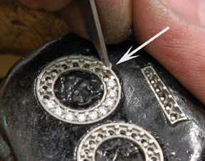 950 Palladium and Cultured Tahitian Pearl Earrings