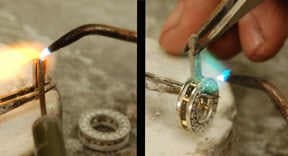 950 Palladium and Cultured Tahitian Pearl Earrings