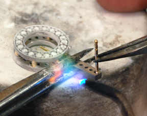 950 Palladium and Cultured Tahitian Pearl Earrings