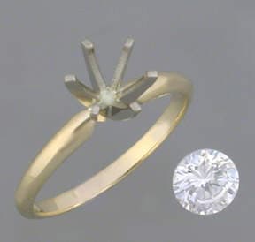 Prong Setting Round Brilliant Gemstones