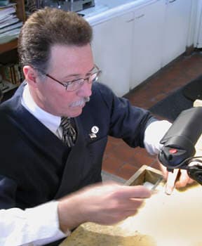 Flush Setting Round Brilliant Diamonds in Platinum