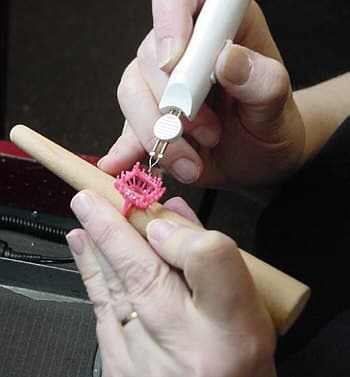 Setting Gemstones in Wax