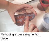 Removing excess enamel
