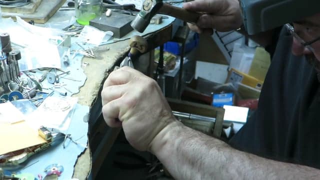 Graver into a wooden handle