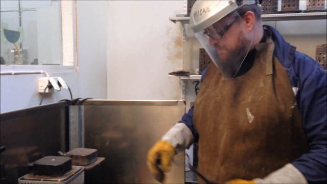 Water casting shibuichi