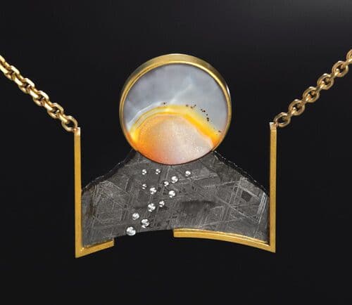 Meteorite Pendant by Jacob Albee