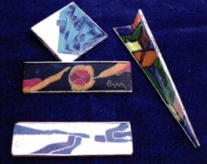 Fig 24. FFinished bend over frames with enamels