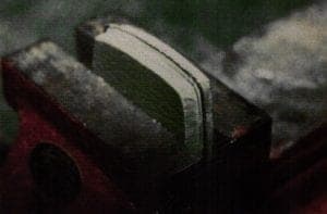 Fig 4. Sandwich clamped in vice