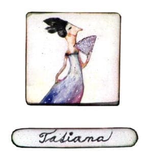 Madonna by Radka Urbanova, 2006, enamel on steel, 30x30 cm 