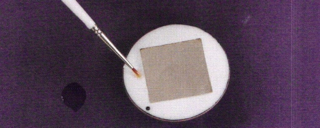 Fig 6. Silver foil application to back side