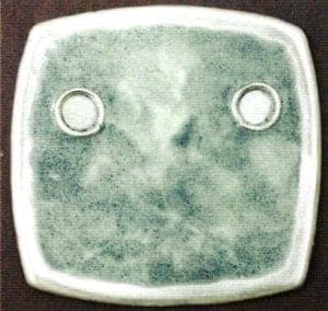 Fig 6. Applying enamel around silver rings