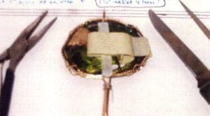 Assembly of wire-wrap pendant