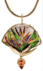 Double Bird of Paradise Pendant front