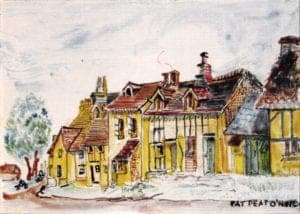 Watercolor Enamel on Steel tile.