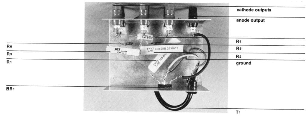Figure 3. Inside the current limited rectifier. Photo: Jon Blumb