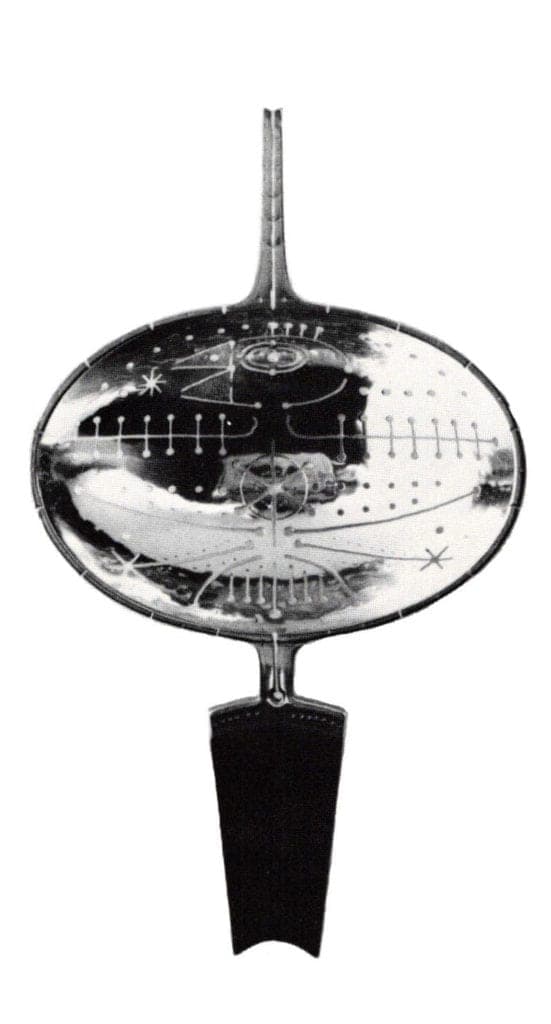 Tea Strainer, sterling, pierced motif, 1950