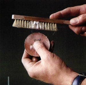 subsequent scraping by hand