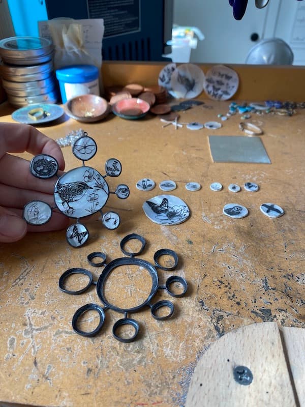 Kelly Jean Conroy - oxidized silver earrings