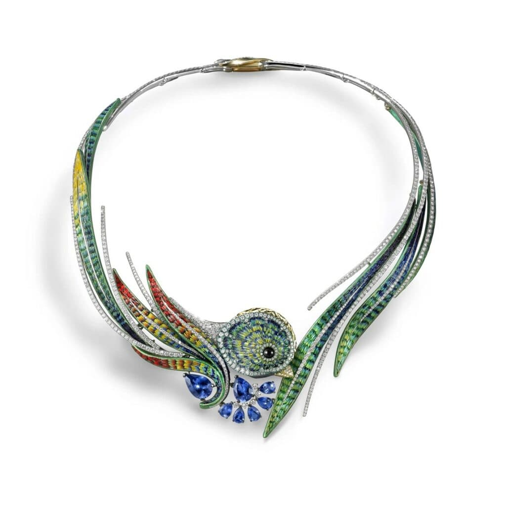 Quetzal Necklace Constructed using titanium