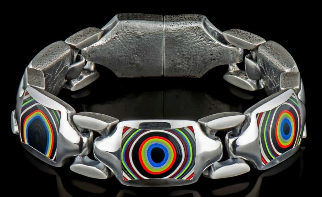 A sterling silver bracelet by William Henry