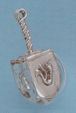 A sterling silver dreidel
