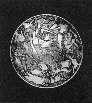 Etching on Metal Aluminium Brooch Etched texture