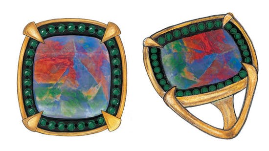Color Stories Designing Around a Dynamic Opal
