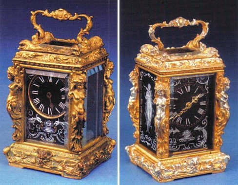 Enameled Miniature Clock Cases