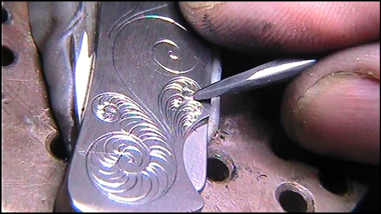 Hand Engraved Buck Pocket Knife