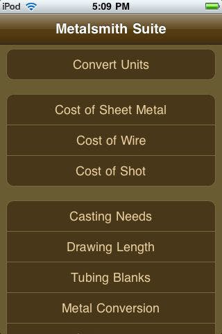 Metalsmith Suite iPhone App Test