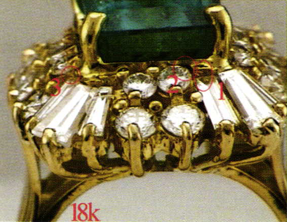 Laser Repair: Emerald & Diamond Ring