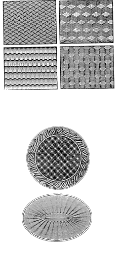 Designs for machine engraving.