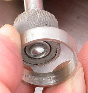 Finishing the Inside of a Platinum Ring