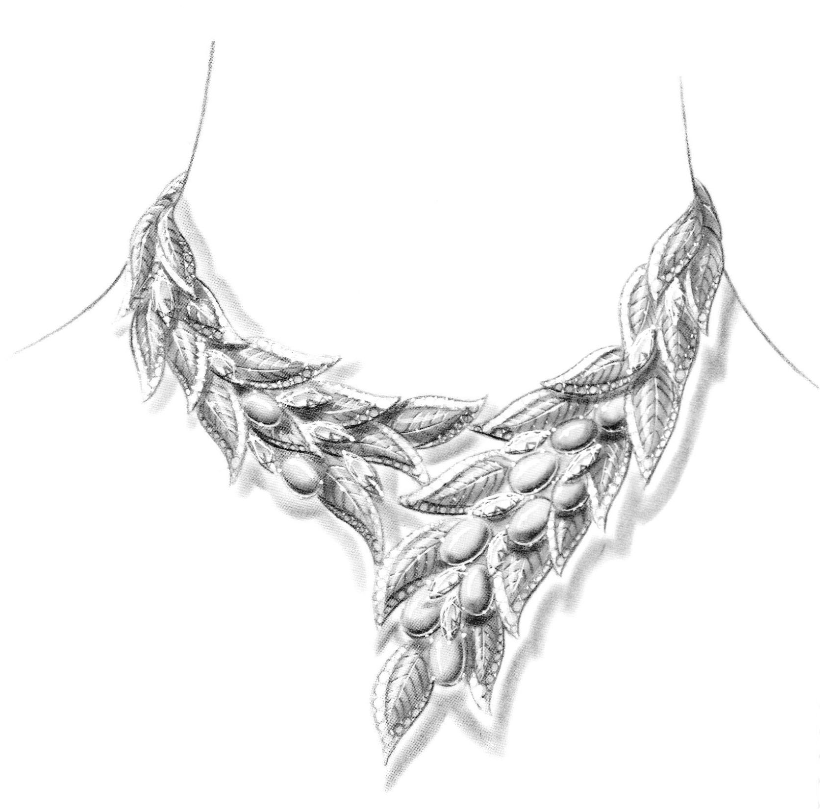 Necklace drawing